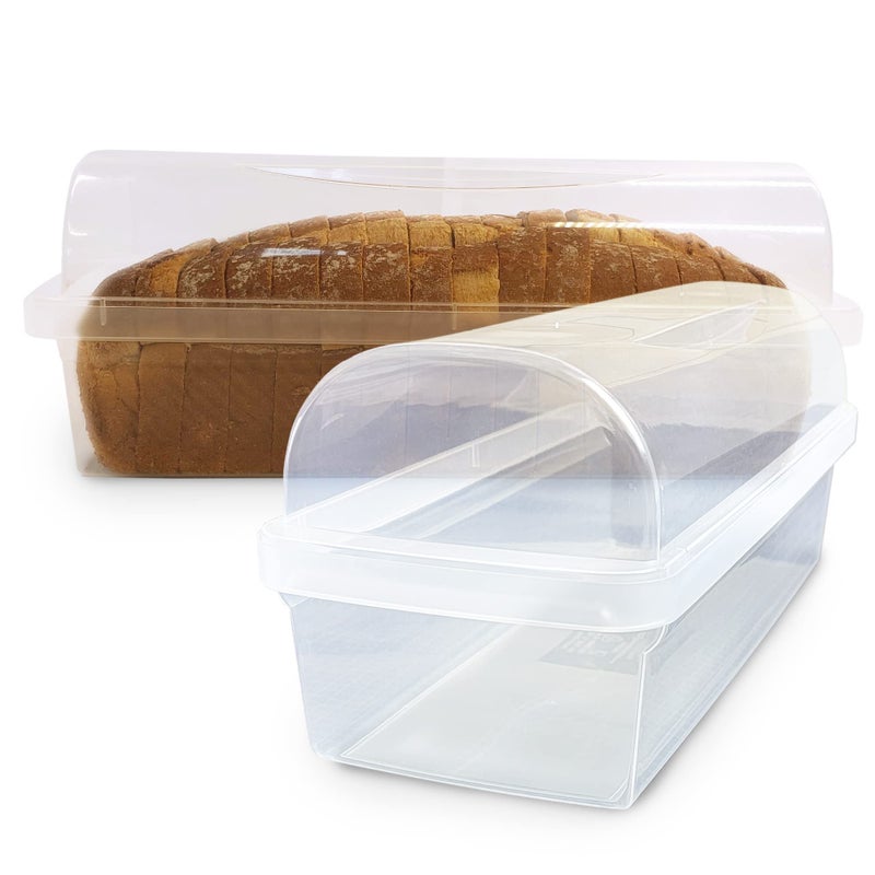 Kitchen Discovery Plastic Bread Box Container Preserve Bread Up To 5 Days and Keep Flavor and Freshness - Bread Box Plastic Storage - Image 1